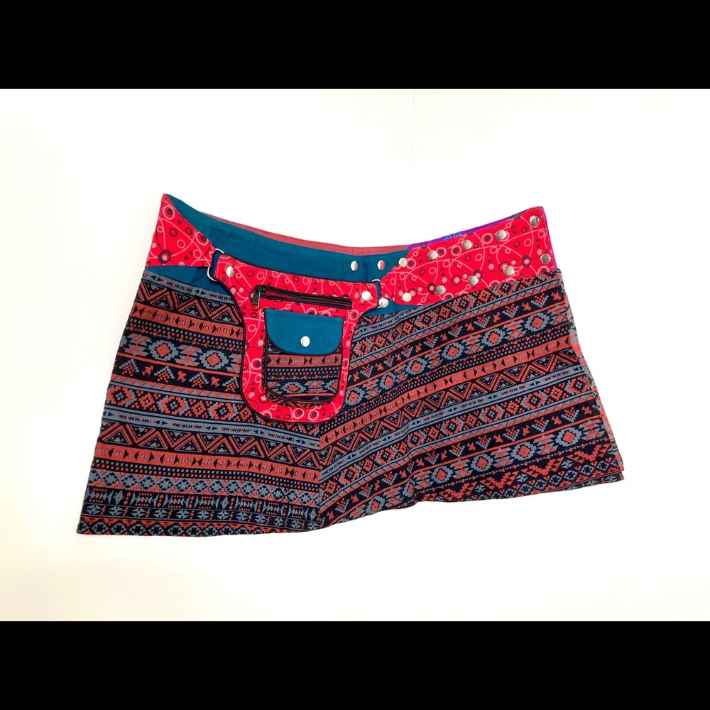 O Snap Wrap Adjustable Mini Skirt